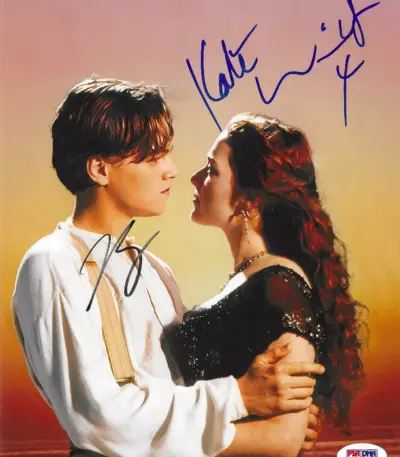 Rare Titanic signed poster – Buy authentic DiCaprio & Winslet COA