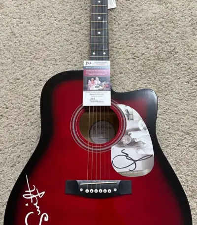 Taylor Swift Signed Red Guitar – JSA COA – Buy Now!