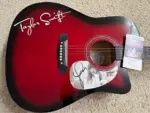 Taylor Swift Signed Red Guitar – JSA COA – Buy Now!